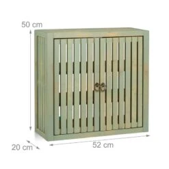 Placard Mural Vintage En Bambou Vert -GourmetHome Soldes Magasin 943e4cc535a449869cb58c93d5974bee