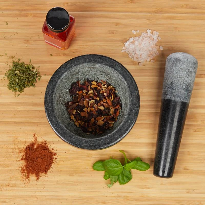 Mortier En Granit Avec Pilon Long 4 Mortier En Granit Avec Pilon Long – Image 4