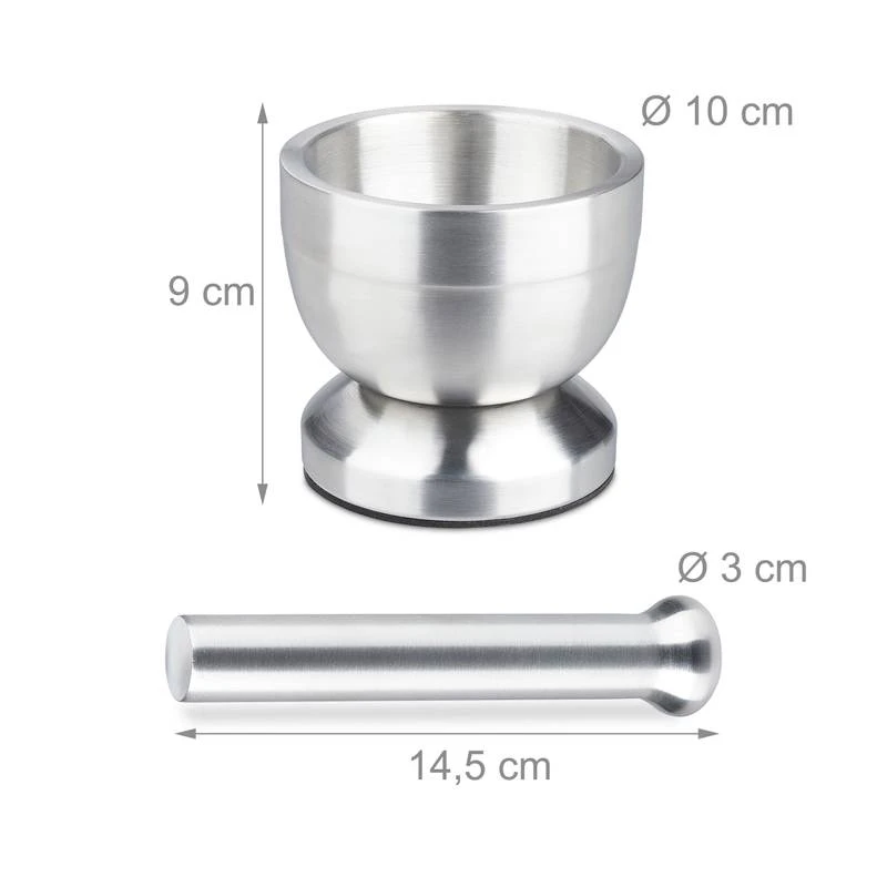 Mortier Pilon Acier Inoxydable 9 Mortier Pilon Acier Inoxydable – Image 9