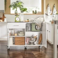 Desserte De Cuisine FKW117-W -GourmetHome Soldes Magasin 9a3cb5dd0b3f41ab99813de6b57fa48a