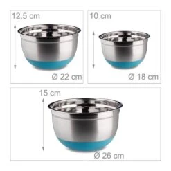 Bol Mélangeur Lot De 3 Saladiers Inox -GourmetHome Soldes Magasin 9c7b1c5a3f894ce293e2e1741e640da0