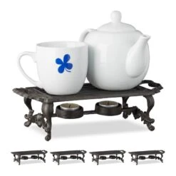 5x Réchauffe Plats En Fonte