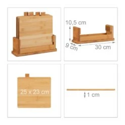 Set 4 X Planche à Découper Bambou&Socle 11 Set 4 X Planche à Découper Bambou&Socle -GourmetHome Soldes Magasin 9fe77ef605564112a3ca5381174af120
