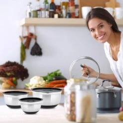 Lot De 3 Bols En Acier Inoxydable -GourmetHome Soldes Magasin a886688fc42a412d95b208ce473e4505