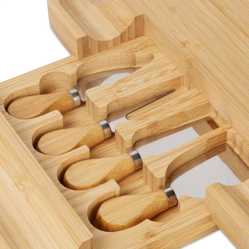 Plateau Fromage Bambou & Lot 4 Couverts 6 Plateau Fromage Bambou & Lot 4 Couverts – Image 6