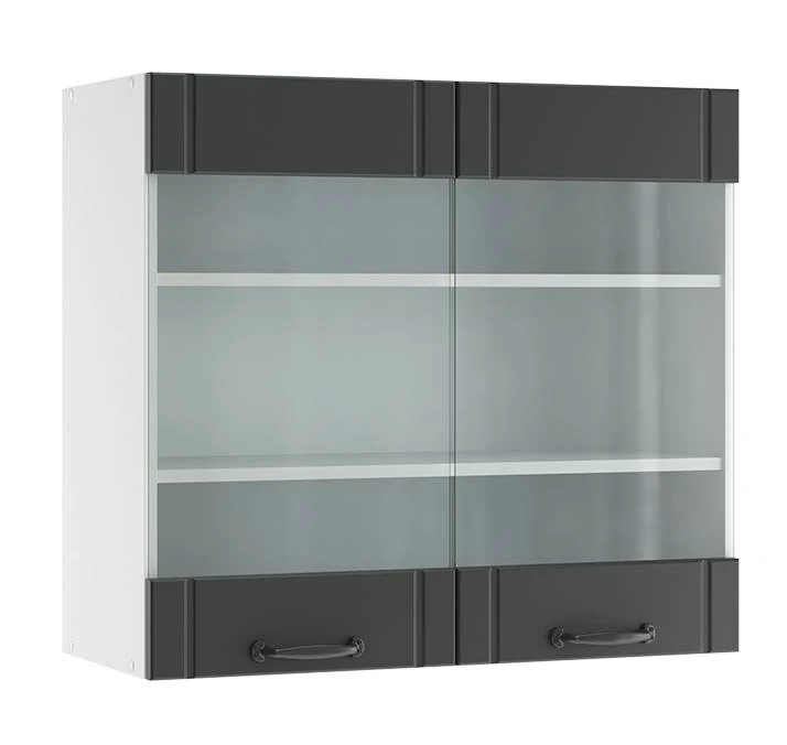 Meuble Haut Vitré Fame Antracite 1 Meuble Haut Vitré Fame Antracite