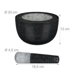 Mortier Rond Et Pilon En Granit -GourmetHome Soldes Magasin b9b587884f734db0b5fc8c00e99be454