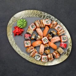 Plat De Service Ovale Avec Bord Doré -GourmetHome Soldes Magasin c46418559a364ef8b81573e5c5cef720