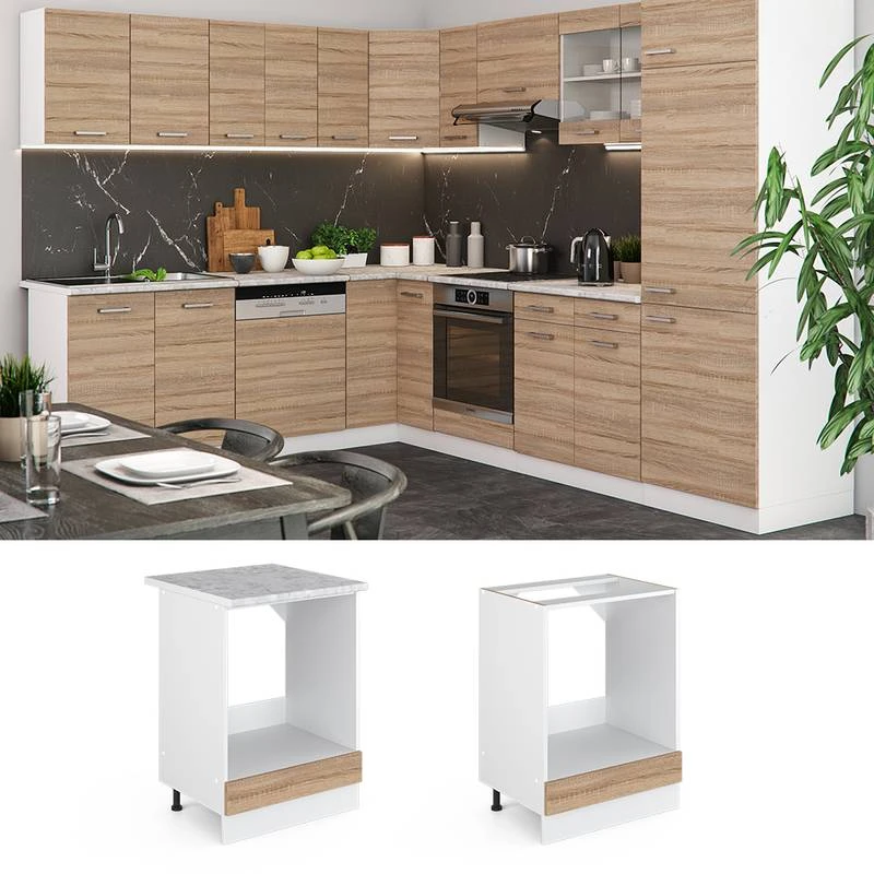 Meuble Bas Four R-Line 60cm Sonoma 2 Meuble Bas Four R-Line 60cm Sonoma – Image 2