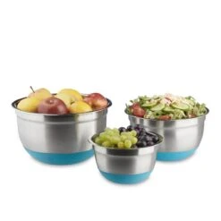 Bol Mélangeur Lot De 3 Saladiers Inox -GourmetHome Soldes Magasin c8323556a7e94dbeab136ce2f21b3347