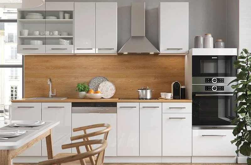 Meuble Haut Vitré Fame Blanc 2 Meuble Haut Vitré Fame Blanc – Image 2