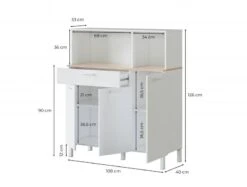 Buffet De Cuisine 3 Portes Et 1 Tiroir 10 Buffet De Cuisine 3 Portes Et 1 Tiroir -GourmetHome Soldes Magasin cc97953c30eb4f408760335ce30864c0