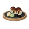 Plateau Rond De Service Bambou Ardoise