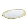 Plat De Service Ovale Avec Bord Doré
