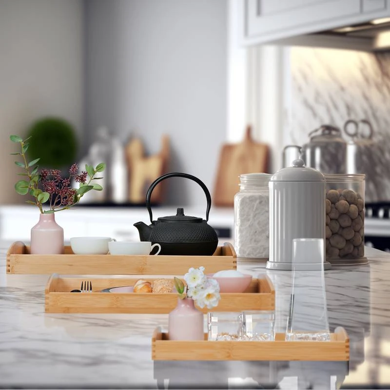 Plateau De Service En Lot De 3 2 Plateau De Service En Lot De 3 – Image 2