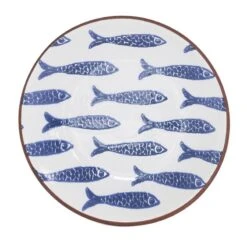 Assiette Creuse Poissons Bleu X6