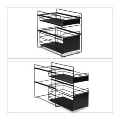 Organiseur De Placard Avec 2 Paniers -GourmetHome Soldes Magasin dd49747f283449f9957c3f8c0a0319a5