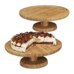 Assiette à Gâteau Sur Pied En Lot De 2