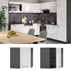 Meuble Haut D'angle R-Line 57cm Bordeaux -GourmetHome Soldes Magasin e6466a88ef15457e8888b63d60bdf094