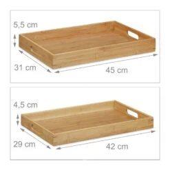 Plateau De Service Bambou Lot De 2 Bois 15 Plateau De Service Bambou Lot De 2 Bois -GourmetHome Soldes Magasin ec96334e7c3b4a04a2f0605d54e6b532