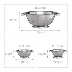 Passoire Pâtes Lot De 3 -GourmetHome Soldes Magasin f53cb98d851443859aa00df9d34c12be