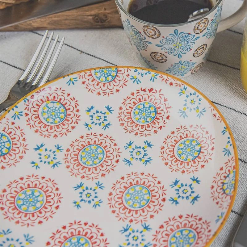 Coffret De 4 Assiettes Plates Bohème 3 Coffret De 4 Assiettes Plates Bohème – Image 3