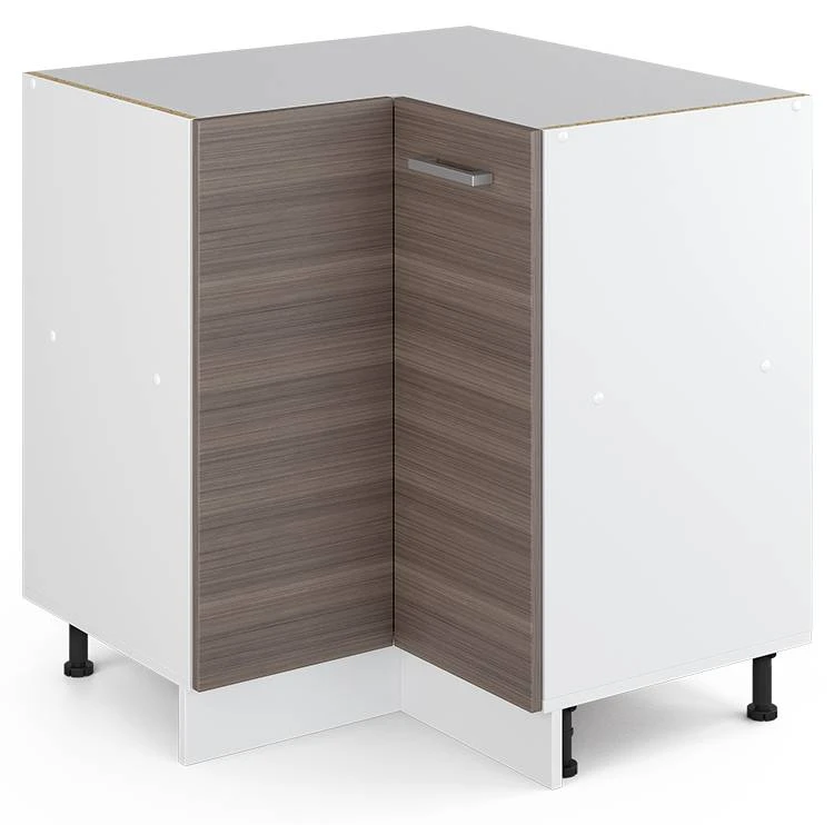 Meuble Bas D'angle R-Line Gris élégant 1 Meuble Bas D'angle R-Line Gris élégant